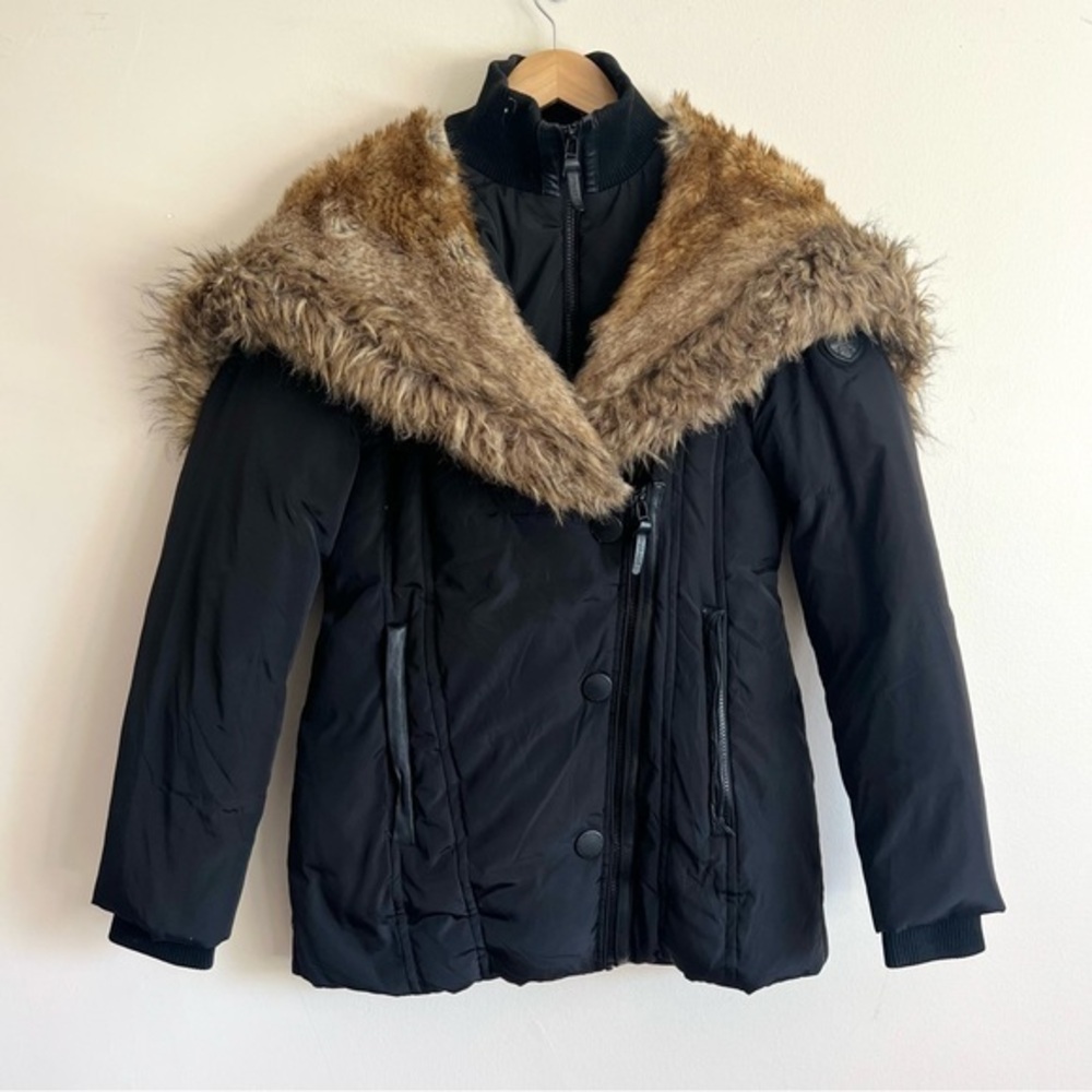 Ateliernoir Rudsak Black Down Puffer Faux fur Jacket Small